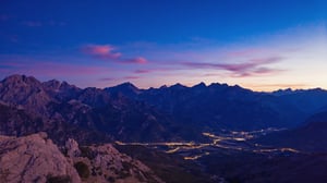 Gen4 A wide aerial view of a city or landscape at twilight a-2 3836543322
